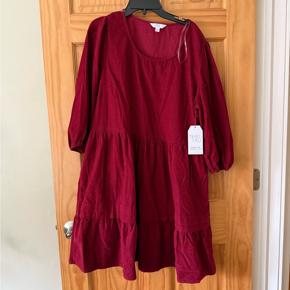 Rich Red corduroy dress
